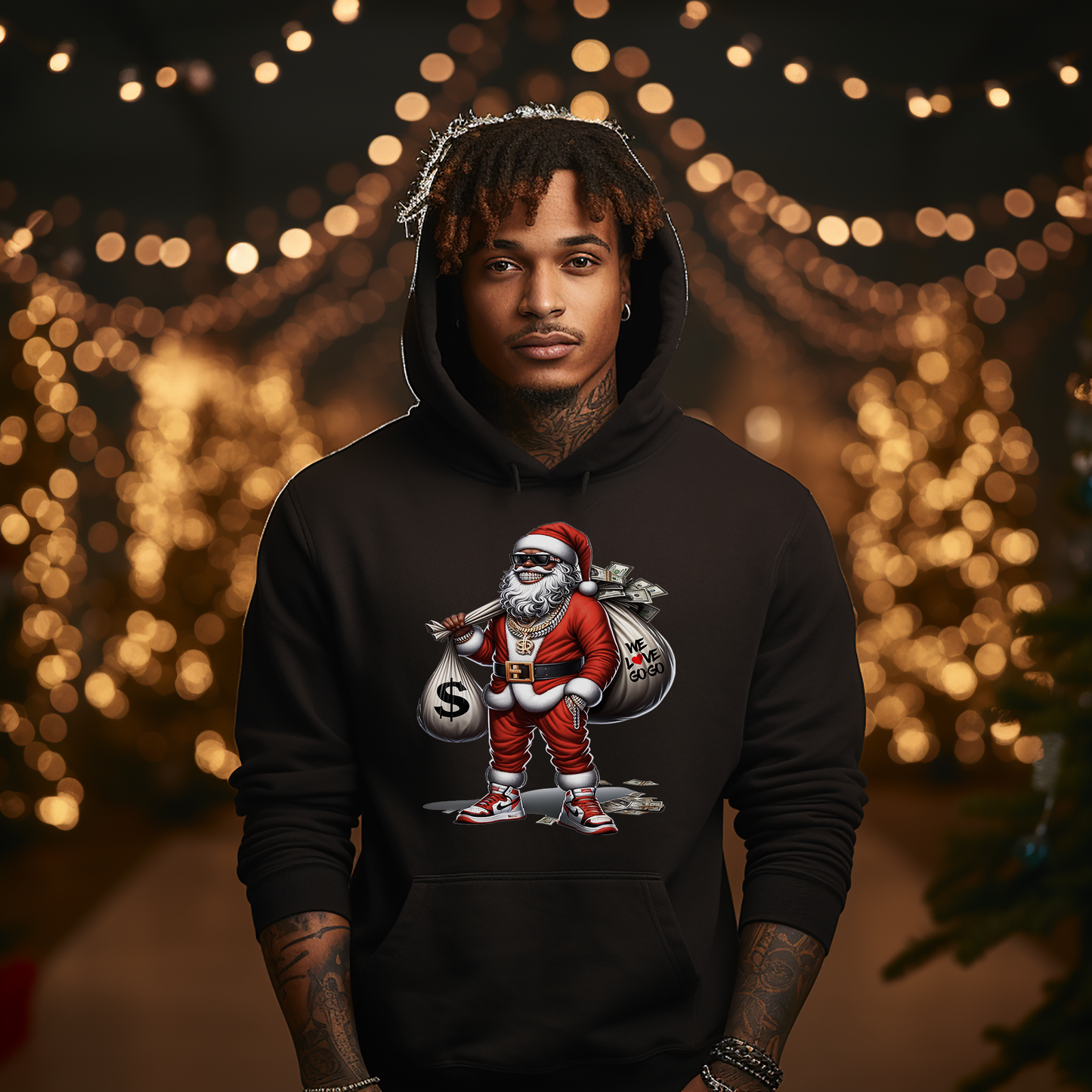 Money Bag Santa - Hoodie